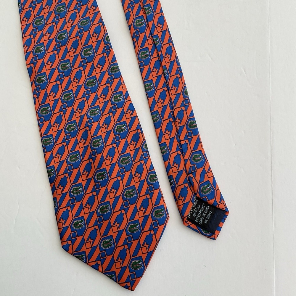 Men's Eagles Wings Florida Gators Orange Blue Silk Tie